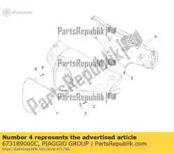 Qui puoi ordinare coperchio manubrio posteriore da Piaggio Group , con numero parte 673189000C: