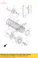 5LV163820000, Yamaha, As, duwhendel yamaha fzs 1000 2001 2002 2003 2004 2005, Nieuw