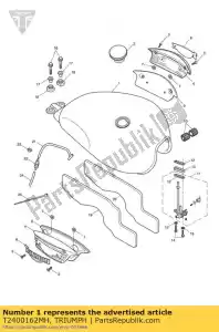 triumph T2400162MH fuel tank alum silv - Bottom side