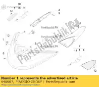 640667, Piaggio Group, reflector. assy. piaggio x evo zapm36401 zapm36601 125 250 400 2007 2016, New