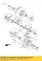 6411004611, Suzuki, mozzo, posteriore suzuki lt 50 2000 2001 2002 2003 2004 2005, Nuovo