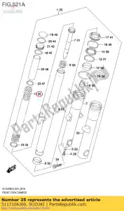 Suzuki 5117106J00 primavera - Lado inferior