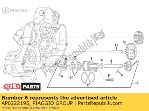 aprilia AP0222195 girante - Lato superiore