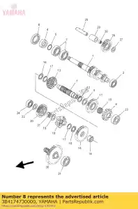 yamaha 3B4174730000 rolha - Lado inferior