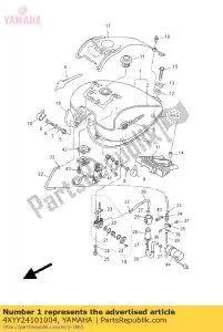 Yamaha 4XYY24101004 zbiornik paliwa komp. - Dół