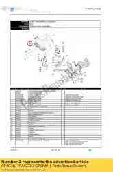 Aquí puede pedir solapa de arranque de Piaggio Group , con el número de pieza 654036:
