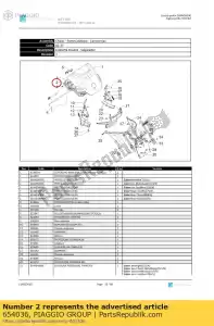 Piaggio Group 654036 solapa de arranque - Lado inferior