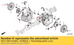 Here you can order the bolt, tool box, 6x20 from Honda, with part number 90119KV3680: