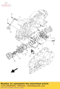 yamaha 11H134900000 conjunto de válvula de alívio - Lado inferior