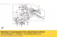 43101MN8671, Honda, corpo pinza., rr. honda ntv revere  ntv650 650 , Nuovo