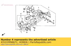 Honda 43101MN8671 cuerpo de la pinza., rr. - Lado inferior