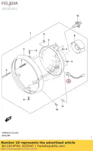 suzuki 3611819F00 cordon, position - La partie au fond