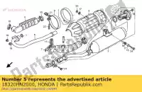 18320HN2000, Honda, pipe,exhaust honda trx500fa fourtrax foreman 500 , New