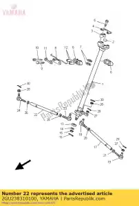 yamaha 2GU238310100 vara, amarrar - Lado inferior