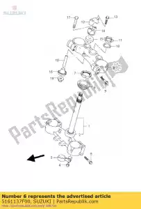 Suzuki 5161137F00 lager, stuurinrichting - Onderkant