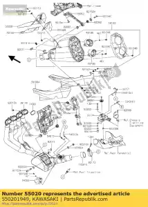 kawasaki 550201949 stra?nik, upp zx1000ngf - Dół