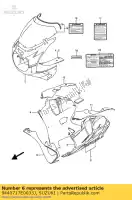 9440717E0033J, Suzuki, cowling assy suzuki gsx r750w 750 , Nuovo