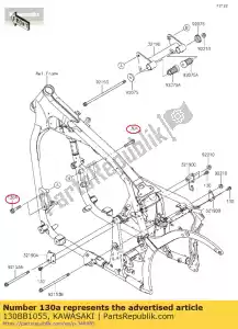 Kawasaki 130BB1055 atornillado, 10x55 - Lado inferior