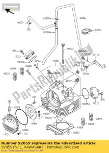 kawasaki 920591511 tubo, respirador klt160-a1 - Lado inferior