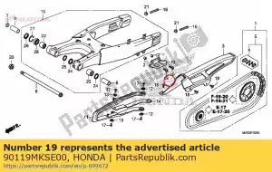 honda 90119MKSE00 bolt spl 6x20 - Bottom side