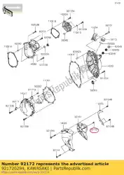 Here you can order the screw,6x16 zx1400a6f from Kawasaki, with part number 921720284: