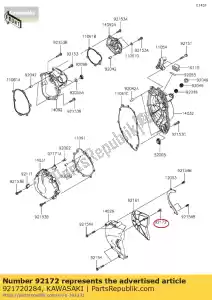 kawasaki 921720284 screw,6x16 zx1400a6f - Bottom side