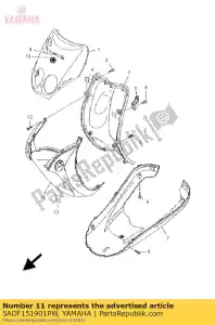 yamaha 5ADF151901PW mole, fender - Bottom side