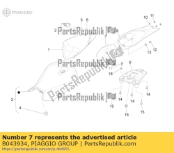 Aprilia B043934, Poduszka, OEM: Aprilia B043934