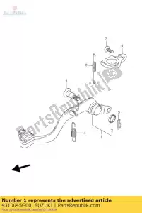 suzuki 4310045G00 pédale comp.brak - La partie au fond