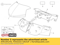 Aprilia AP8184249, Rh f.dashb.panel.grey, OEM: Aprilia AP8184249