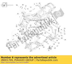 Piaggio Group 2B001709 seat support - Bottom side