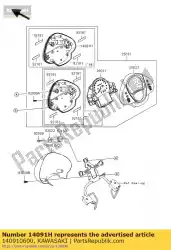 Here you can order the cover,meter,lwr er650b6f from Kawasaki, with part number 140910600: