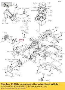 Kawasaki 110540124 support, régulateur - La partie au fond