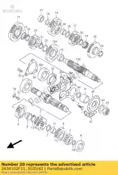 Tutaj możesz zamówić bieg, 4. Nap? Dzany od Suzuki , z numerem części 2434102F11: