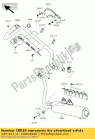 180181134, Kawasaki, plaat-warmtebeschermer kawasaki kvf650 prairie 4x4 650 , Nieuw