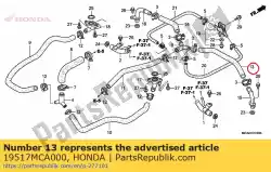 Aqui você pode pedir o mangueira b, bypass em Honda , com o número da peça 19517MCA000:
