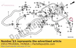 Qui puoi ordinare tubo b, bypass da Honda , con numero parte 19517MCA000: