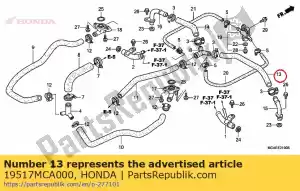 honda 19517MCA000 hose b, bypass - Bottom side