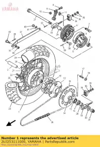 yamaha 2UJ253111000 moyeu, arrière - La partie au fond