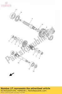 yamaha 93305205Y100 lager - Onderkant