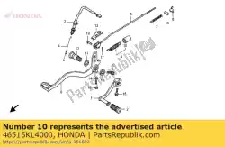 Aqui você pode pedir o tubo, mola do pedal de freio em Honda , com o número da peça 46515KL4000: