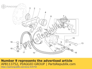 aprilia AP8113752 pin+split pin - Bottom side