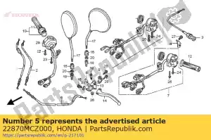 Honda 22870MCZ000 kabelcomp., koppeling - Onderkant