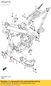 suzuki 4199102J00 suporte, eng mou - Lado inferior