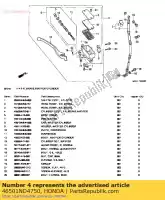 46501ND4750, Honda, borracha nº 1, pedal honda ntv revere  vfr f vfr750f ntv650 650 750 , Novo