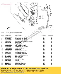 Honda 46501ND4750 #1 rubber,pedal - Bottom side