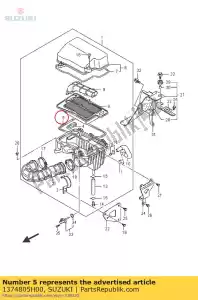 Suzuki 1374805H00 junta, caixa - Lado inferior