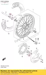 Here you can order the spacer,front ax from Suzuki, with part number 5474135G00: