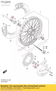 Suzuki 5474135G00 spacer,front ax - Bottom side