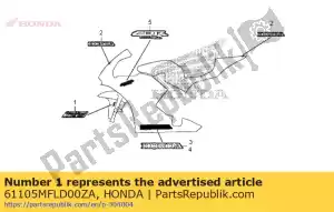 honda 61105MFLD00ZA merk, abs * type1 * (type1) - Onderkant